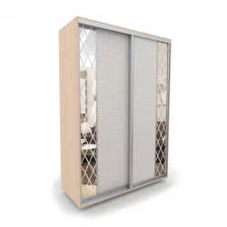 Шкаф-купе 2-х дверный Акцент-Вера КР 1400х600 Дуб молочный