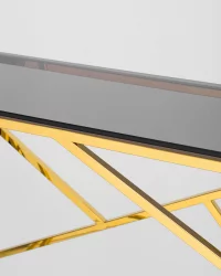 Консоль АРТ ДЕКО 115кс30 Золото стекло смоке / 115x30 smoke