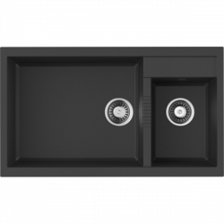 Мойка Омоикири Тедори 86-2-Лб-Бл Тетогранит/Черный / Omoikiri Tedori 86-2-Lb-Bl Tetogranit/Черный