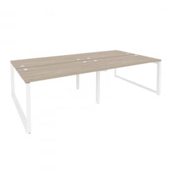 Рабочая станция на О-образном м/к ОНИКС О.МО-Д.РС-4.3.7 Дуб Аттик/Белый / ONIX O.MO-D.RS-4.3.7