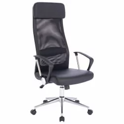 Кресло офисное БРАБИКС Флигхт Р ЕКС-541 экокожа Черное / BRABIX Flight R EX-541