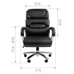 Кресло руководителя CХАИРМАН 409 экокожа Черный / CHAIRMAN