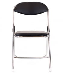 Складной стул Еверпроф ДЖокер Хроме Экокожа Черный / Everprof Joker Chrome
