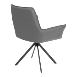 Кресло Мурано/Мурано опора 360, велюр/букле (ХЙП)/Экокожа, светло-серый/графит / Murano/Мурано (HYP)/Экокожа,