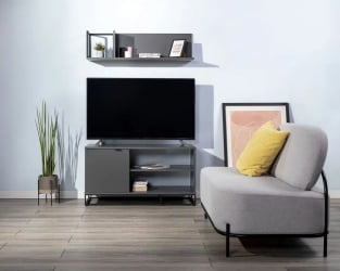 Полка в гостиную CИТЙ 400955831х Графит / CITY 400955831h