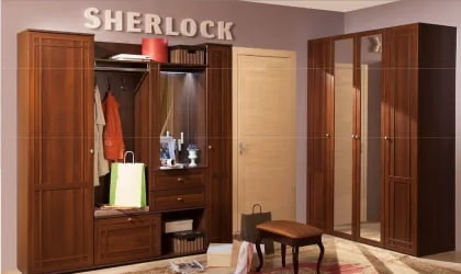 Фасад шкафа для обуви Шерлоcк 73 правый Орех шоколадный / Sherlock