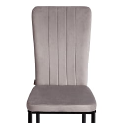 Стул ВЕРТЕР (мод. БC577-ДC) металл, флок, 41 х 52 х 95 см, Лигхт грей (светло-серый) ХЛР14 / черный / VERTER (mod. BC577-DC) Light grey HLR14