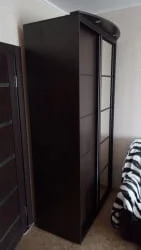 Шкаф Акцент-Квадро Д 1200х600  Венге/Бронза