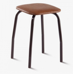 Табурет кухонный 320х320 мм Темно-коричневый/Металл Коричневый