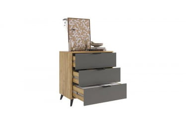 Комод Адам МСА-02 дуб крафт золотой/графит / MSA-02