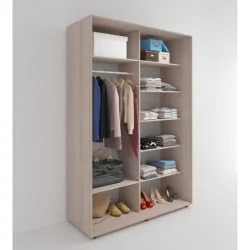 Шкаф в гостиную Акцент-Сим Д 1400х600 Ясень шимо светлый