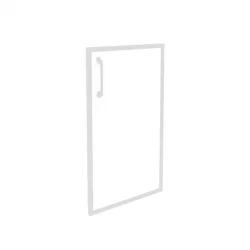 Фасад стекло в раме низкий правый (лакобель, белый) ОНИКС О.СР-3(Р) вхите / ONIX O.SR-3(R) white