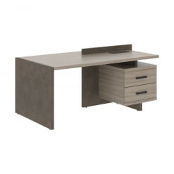 Стол руководителя правый ВООД&СТОНЕ СФ-531322 Дрифтвуд Бетон Чикаго темный / WOOD&STONE