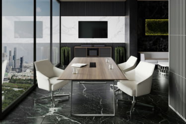 Стол переговорный КУАРТЗ КЗ.0102.БВ.ГФ / QUARTZ QZ.0102.BW.GF