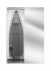 Шкаф со встроенной гладильной доской Ирон Слим (правый, купе) Беленый дуб / Iron Slim