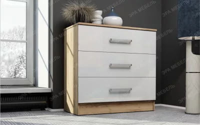 Комод в прихожую Ясень шимо темный/Ясень шимо светлый