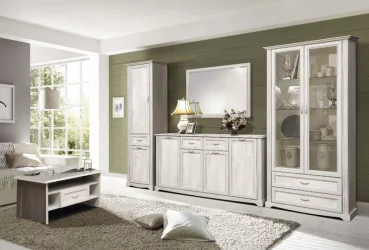 Шкаф в гостиную Сохо 32.05 Бетон пайн белый