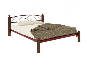 Кровать Вероника Лукс 1200х1900 Красная / Lux