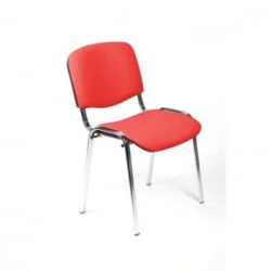 Стул ЗП_УП_ЕЧаир Рио ИЗО хром к/з красный 550736 / ZP_UP_EChair Rio