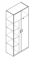 Шкаф двухстворчатый КВД 945 Дуб сонома светлый / KWD
