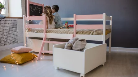 Лестница к кроватям 1400*800 РооРоом ВК-10р Розовая / RooRoom VK-10р