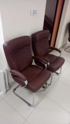 Кресло для посетителей Еверпроф Орион CФ Экокожа Коричневый / Everprof Orion CF