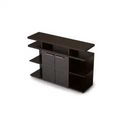 Шкаф низкий со стеклом ТАИМ-МАКС 4ШН.012.1 Венге / TAIM-MAX