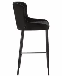 Стул барный ДОБРИН CХРИСТИАН 75 Черный велюр В108-77 / DOBRIN CHRISTIAN V108-77