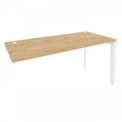 Стол-приставка на П-образном м/к к опорным элементам ОНИКС О.МП-СПР-4.7 Тиквуд Светлый/Белый / ONIX O.MP-SPR-4.7