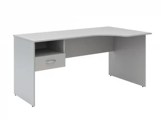 Стол письменный правый СЕТ160-1 Р c подвесной тумбой Серый / SET160-1 R c