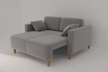 Коричневый диван Ультра (Берхоусе) Цвет фасада: Левис 04 велюр; Тип: Прямой; Материал фасада: Металл/Велюр / (Berhouse)