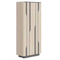 Шкаф высокий Лине СФ-574204 Дуб светлый Черный графит / Line