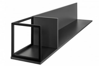 Полка в гостиную Ситй большая графит / City