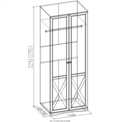 Шкаф для одежды АДЕЛЕ 8 Дуб Сонома (спальня) / ADELE