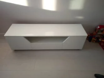 ТВ тумба тип 4 Диамонд Белый глянец / Diamond