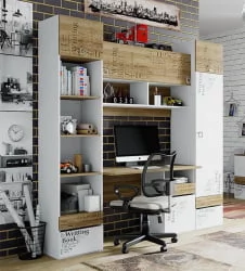 Детский стол Оксфорд ТД-139.15.02 Ривьера Белый с рисунком