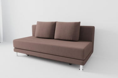 Диван Стандарт без подлокотников (Берхоусе) Цвет фасада: Кофе; Тип: Прямой; Материал фасада: Рогожка / (Berhouse)