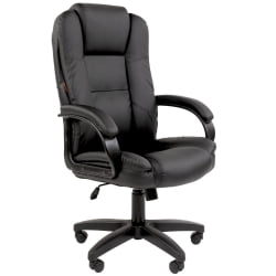 Кресло офисное CХАИРМАН 600 ЛТ (ЛТ) экокожа Черный / CHAIRMAN (LT)