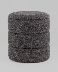 Пуф с ящиком Хиве С букле черный меланж / Hive S