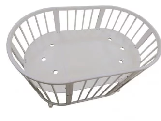 Детская кровать-манеж Меррй Хаппй Мини матовая Белая (3 в 1) / Merry Happy Mini