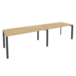 Рабочая станция на П-образном м/к ОНИКС О.МП-РС-2.4.8 Тиувуд Светлый/Антрацит / ONIX O.MP-RS-2.4.8