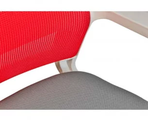 Кресло офисное Бит белый пластик Красный