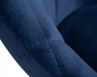 Стул барный ДОБРИН ЛОГАН БЛАCК Синий велюр МДЖ9-117 / DOBRIN LOGAN BLACK MJ9-117