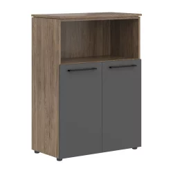 Шкаф с глухими дверьми МОРРИС ТРЕНД ММC 85.3 Антрацит Кария Пальмира / MORRIS TREND MMC