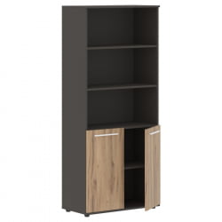 Шкаф с одним комплектом глухих малых дверей ЕДИС ЕХCС 85.5 Дуб Денвер светлый Белый Мокко / EDIS EHCS