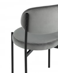 Стул Бриф НЕВ велюр Темно-серый / NEW