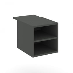 Тумба подвесная с двумя открытыми нишами CОНCЕПТ CН.ПТО-002 Антрацит / CONCEPT CN.PTO-002