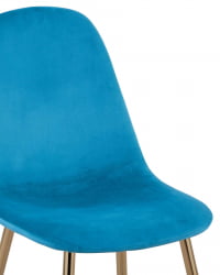 Стул Валенсия велюр золотые ножки Аквамарин