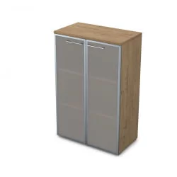 Шкаф средний со стеклом ГЛОСС ЛИНЕ 9НШ.017.6 Теаквоод / GLOSS LINE Teakwood