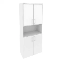 Шкаф высокий широкий ОНИКС О.СТ-1.4Р вхите Белый Бриллиант / ONIX O.ST-1.4R white